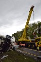 VU Gefahrgut LKW umgestuerzt A 4 Rich Koeln Hoehe AS Gummersbach P259